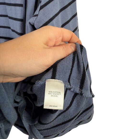 J Jill Fit Blue Striped Sweatshirt Capsole Minimalist Travel Womens Plus Size 2x - Picture 4 of 6